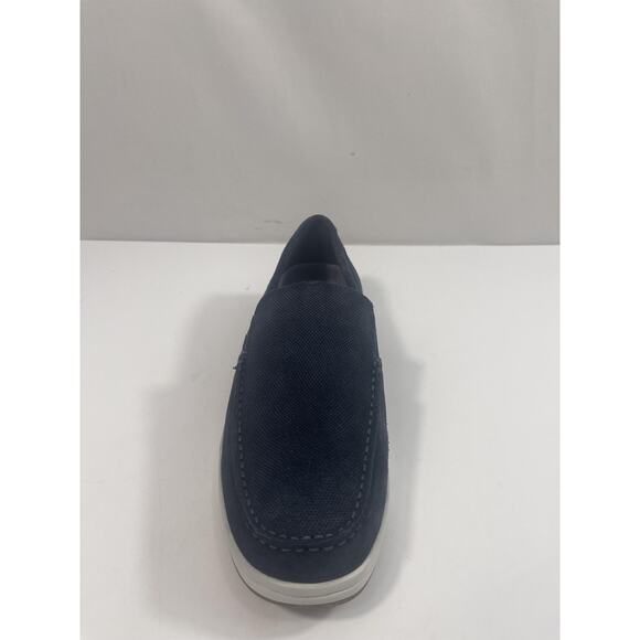 Nunn Bush Luca Suede MTV Shoes Mens Size 8.5W Navy Slip Comfort Loafers New Box main image 5